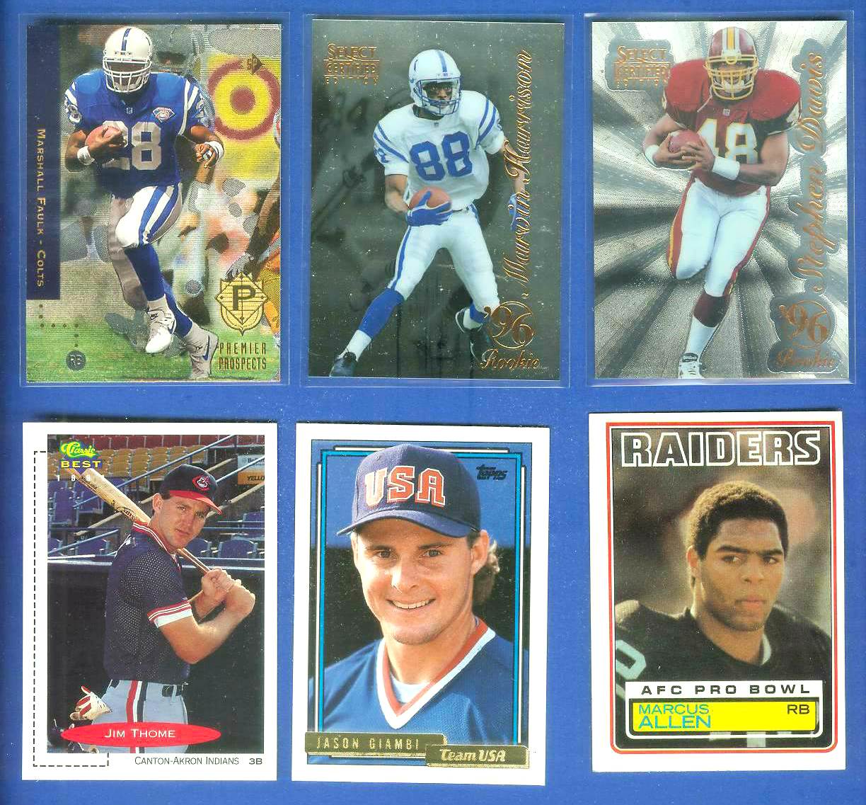 Marshall Faulk - 1994 SP FB #3 FOIL ROOKIE (Colts) Baseball cards value