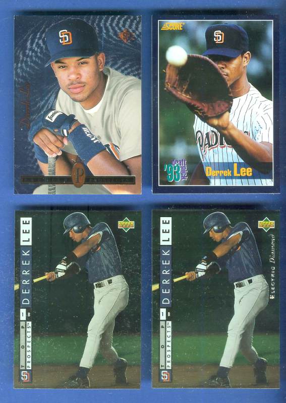 Derrek Lee - 1994 Upper Deck #539 ELECTRIC DIAMOND ROOKIE (Padres) Baseball cards value