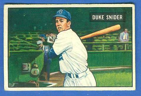 1951 Bowman # 32 Duke Snider (Brooklyn Dodgers) Baseball cards value