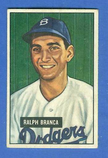 1951 Bowman # 56 Ralph Branca (Brooklyn Dodgers) Baseball cards value