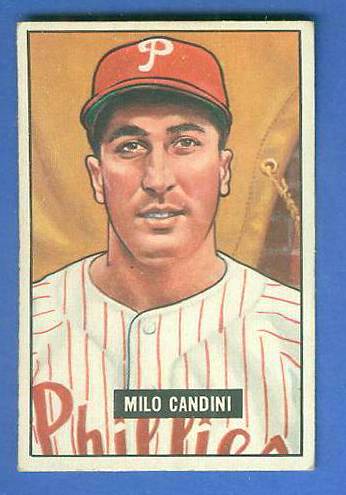 1951 Bowman #255 Milo Candini SCARCE HIGH# (Phillies) Baseball cards value
