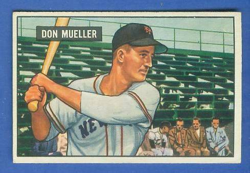 1951 Bowman #268 Don Mueller SCARCE HIGH# (New York Giants) Baseball cards value