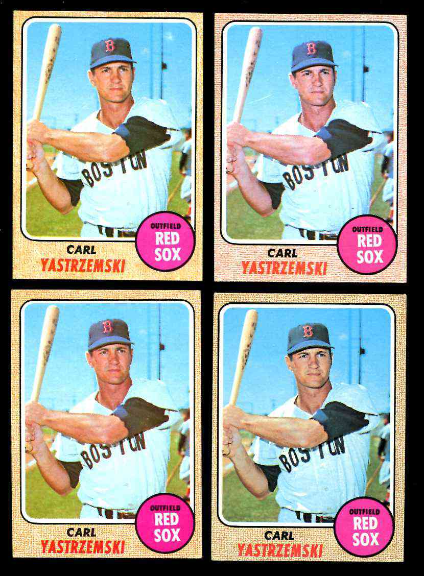 1968 Topps #250 Carl Yastrzemski [#] (Red Sox) Baseball cards value