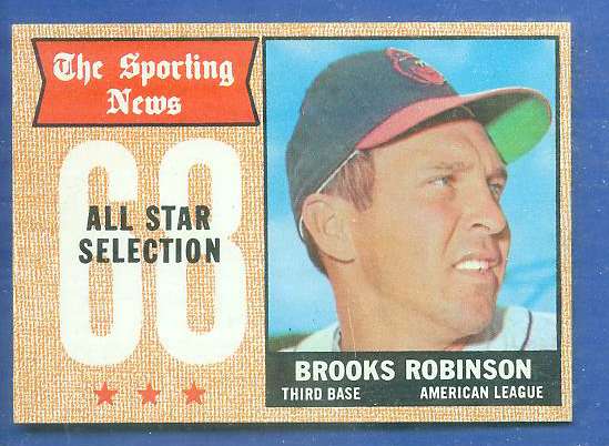 1968 Topps #365 Brooks Robinson All-Star (Orioles) Baseball cards value