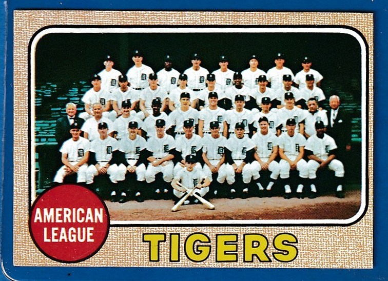 1968 Topps #528 Tigers TEAM card Baseball cards value