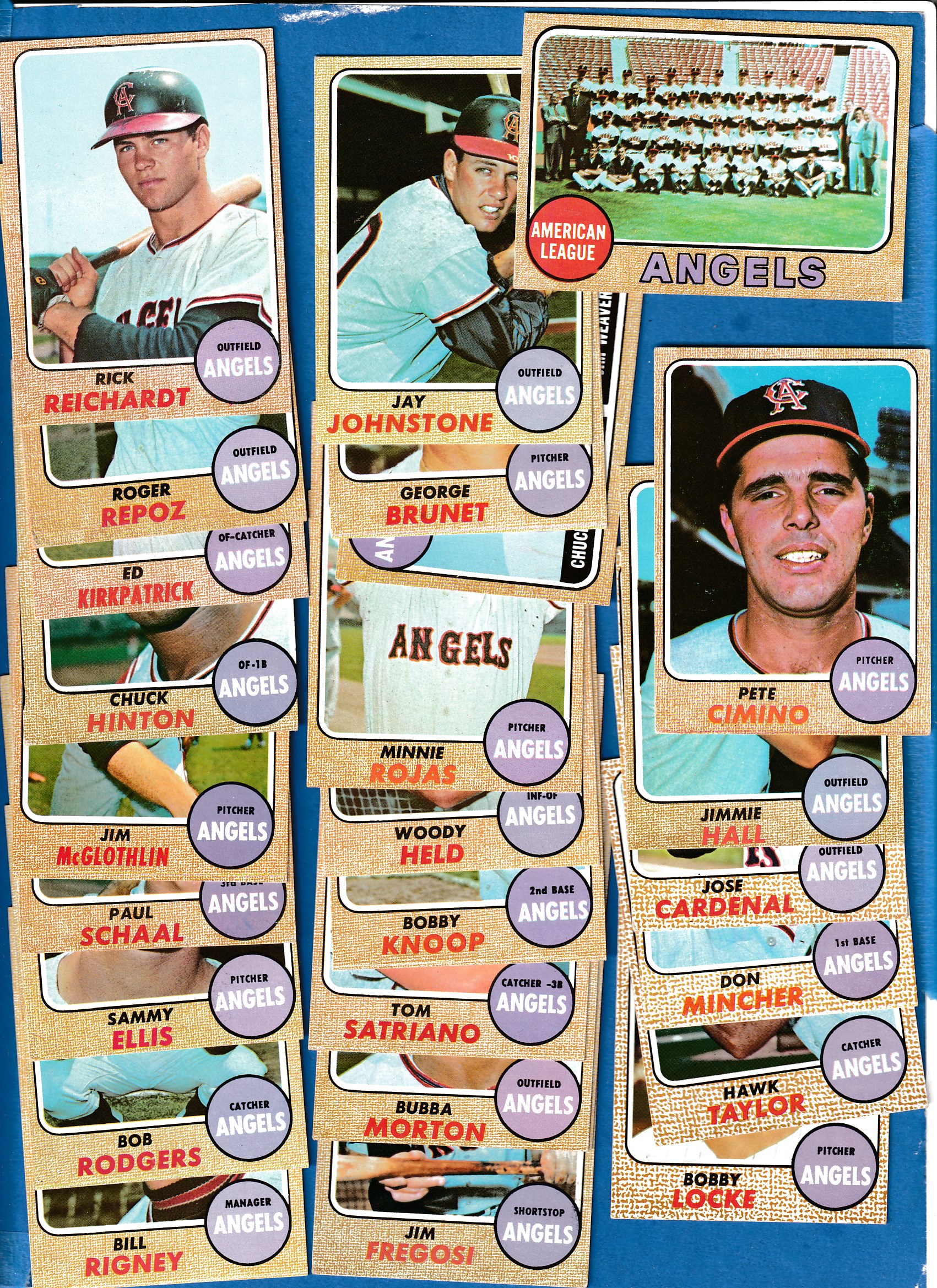 1968 Topps  - ANGELS (California) COMPLETE TEAM SET (26) Baseball cards value