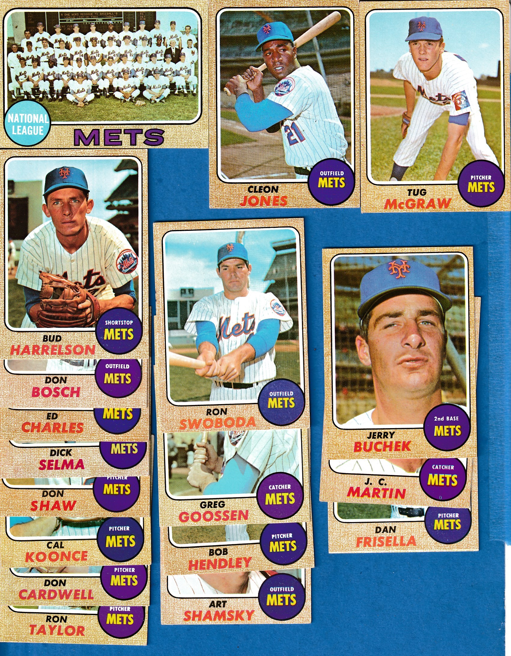 1968 Topps  - METS Starter TEAM Set/Lot (18/29) Baseball cards value