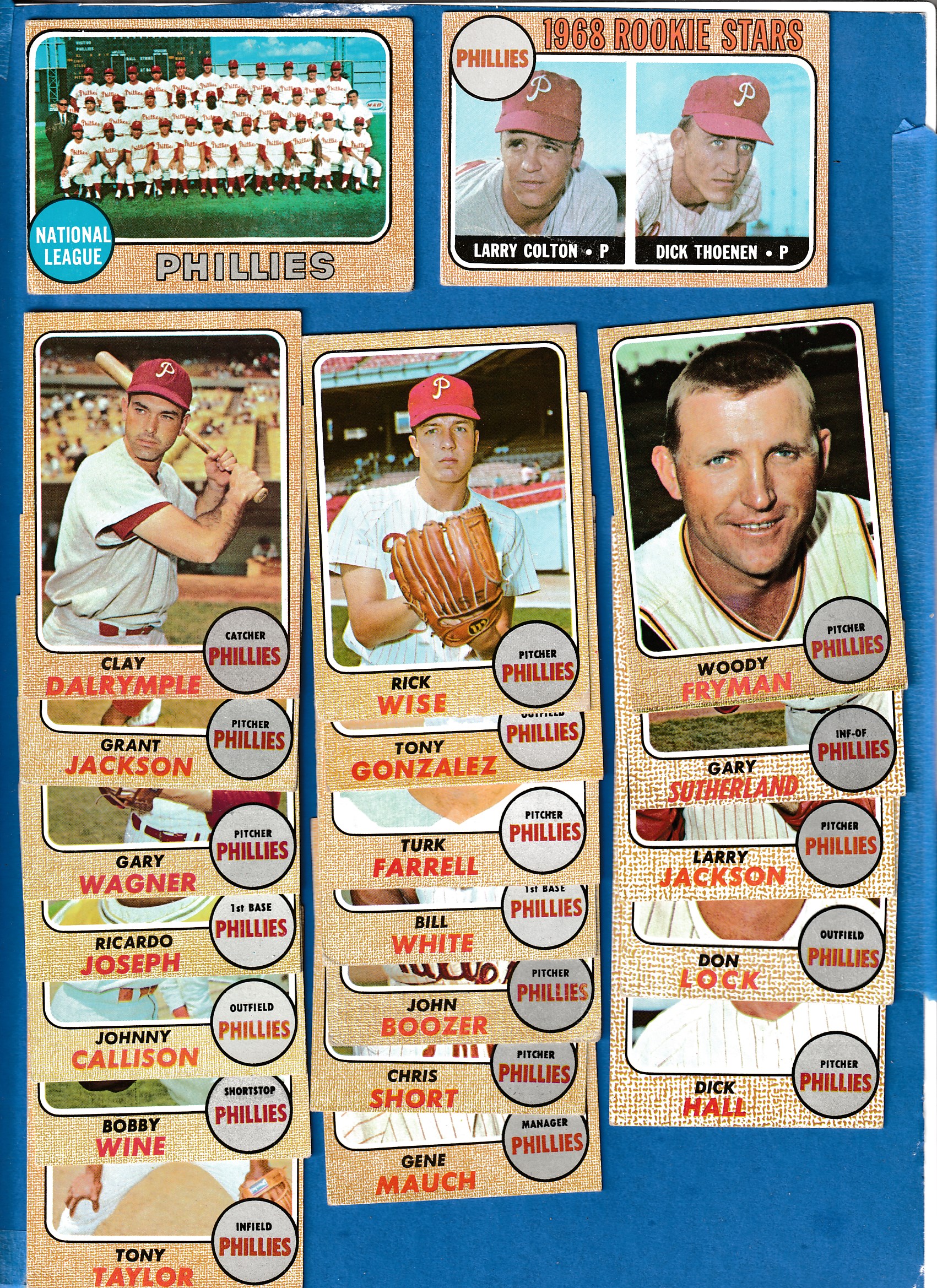1968 Topps  - PHILLIES Near Complete TEAM SET/Lot (21/25) Baseball cards value
