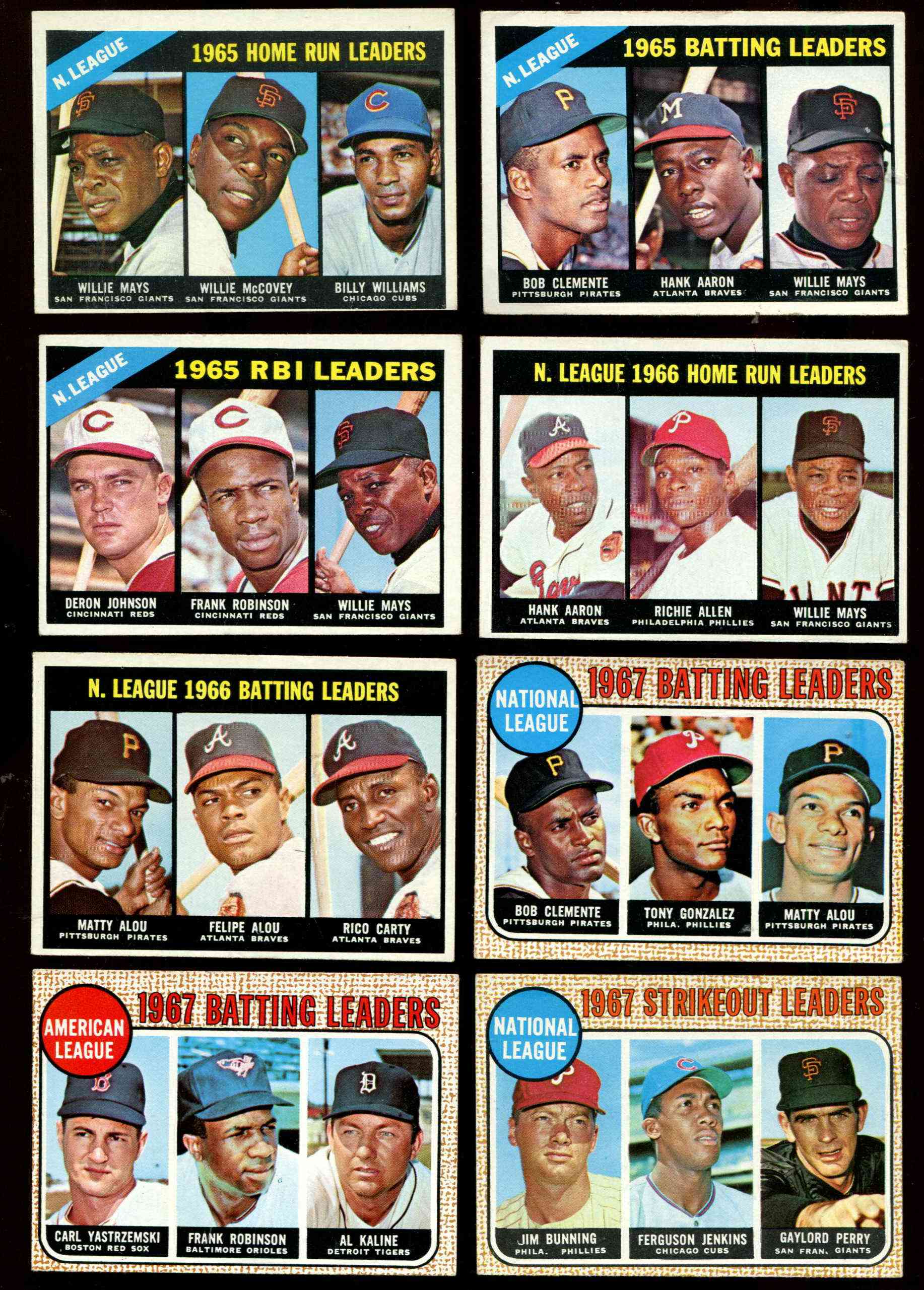 1968 Topps #  2 A.L. Batting Leaders (Al Kaline/Frank Robinson) Baseball cards value