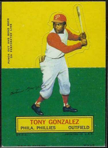 1964 Topps Stand-Ups/Standups - Tony Gonzalez SHORT PRINT (Phillies) Baseball cards value