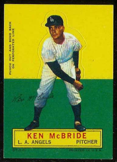 1964 Topps Stand-Ups/Standups - Ken McBride (Angels) Baseball cards value