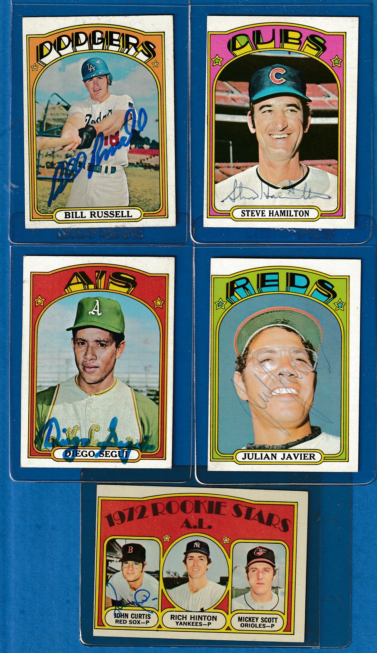 AUTOGRAPHED: 1972 Topps #724 A.L. ROOKIES SCARCE HIGH # signed John Curtis Baseball cards value