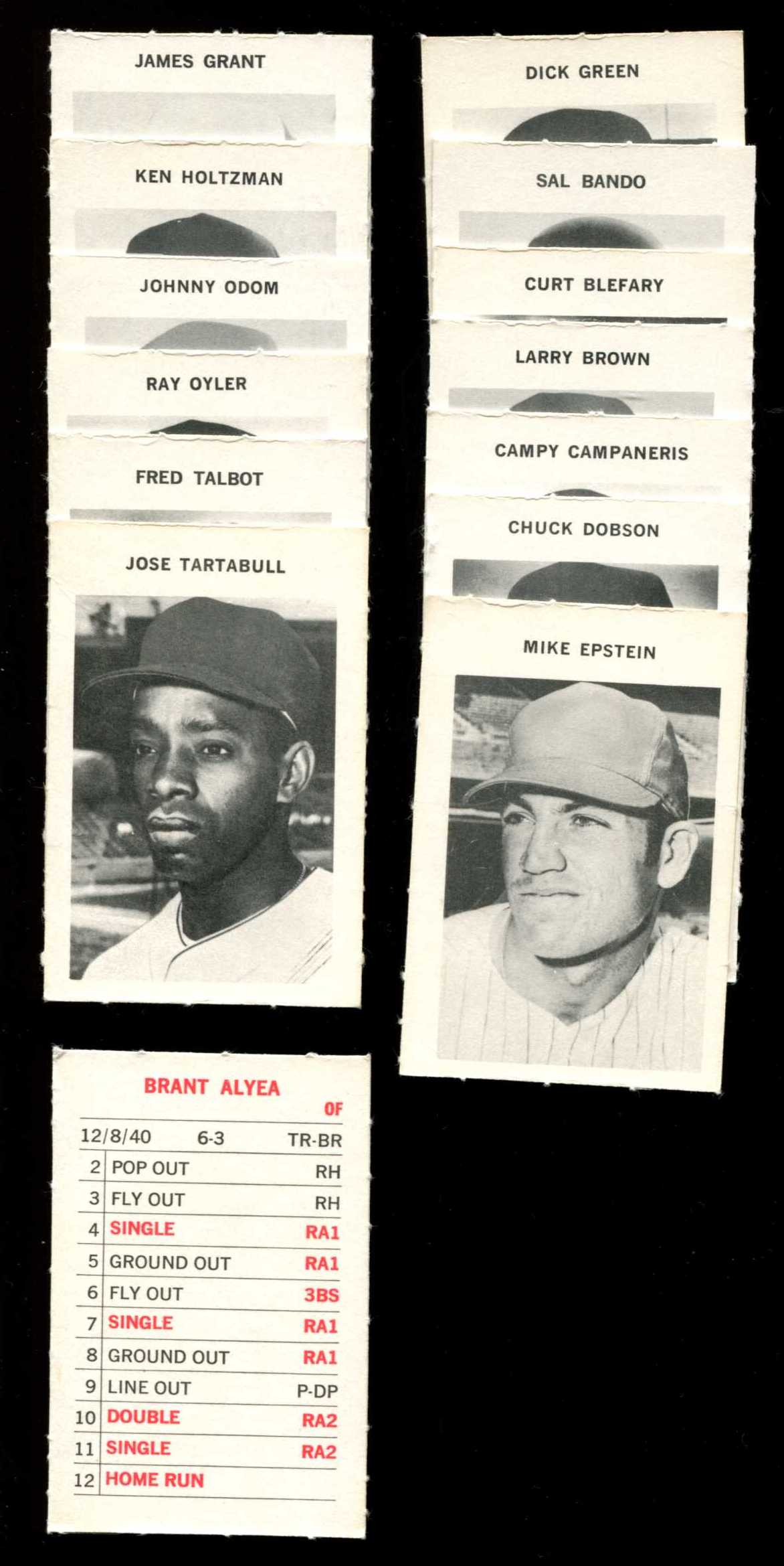    A's - 1972 Milton Bradley - Near Team Set/Lot (14/18 cards) Baseball cards value