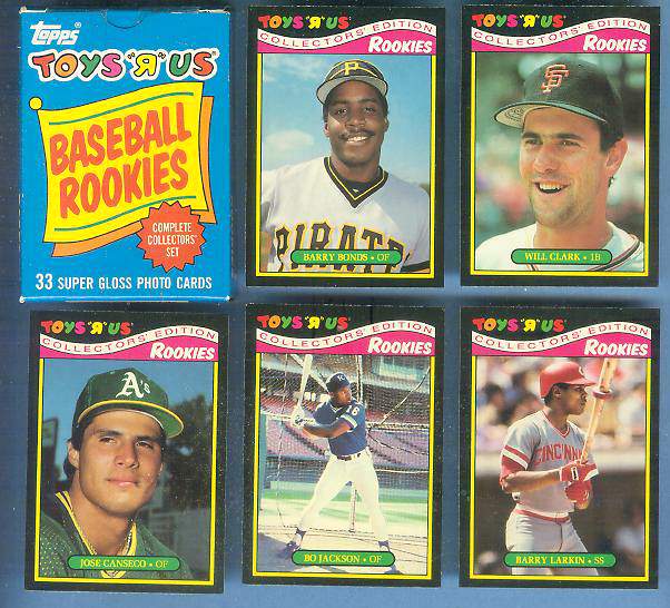 1987 Toys 'R' Us ROOKIES - COMPLETE SET (33 Cards by Topps) Baseball cards value