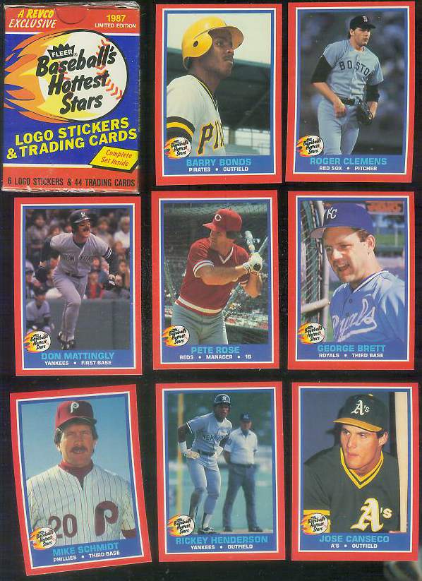 1987 Fleer - HOTTEST STARS - COMPLETE SET (44 cards) Baseball cards value