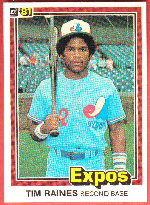 1981 Donruss #538 Tim Raines ROOKIE - Lot of (5) (Expos,HOF) Baseball cards value