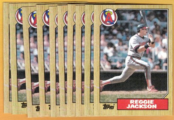1987 Topps #300 Reggie Jackson - Lot of (500) (Angels) Baseball cards value