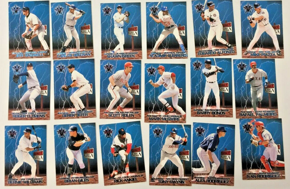 2000 Pacific VANGUARD - HIGH VOLTAGE - Complete Insert Set (35 cards) Baseball cards value