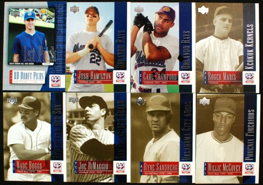 2001 Upper Deck MINORS CENTENNIAL - COMPLETE SET (100 cards) Baseball cards value