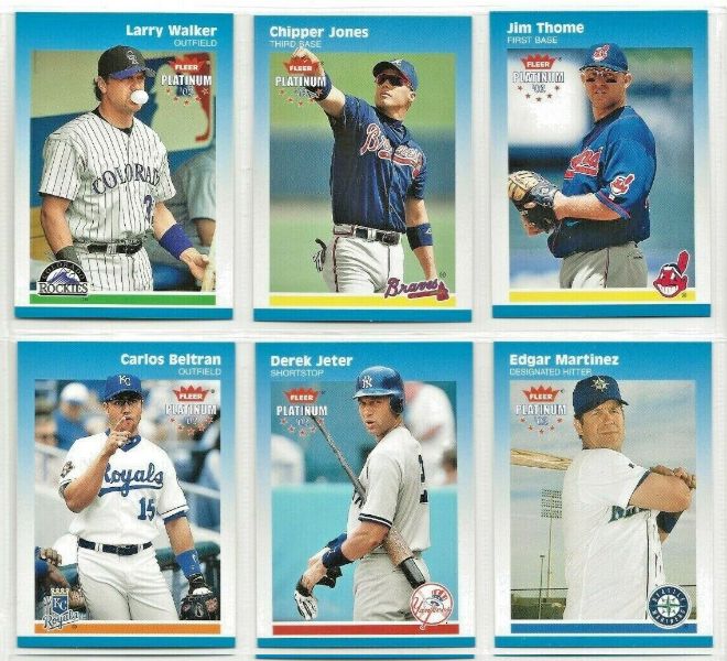 2002 Fleer PLATINUM - Near Complete Base Set (246/250) Baseball cards value