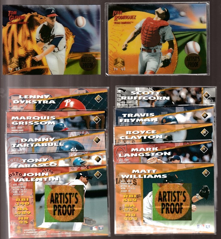 1995 UC3  ARTIST's PROOFs - Lot of (12) different w/Hall-of-Famers Baseball cards value
