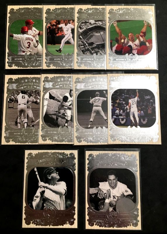 1999 Up.Deck Century Legends - MEMORABLE SHOTS - Complete Insert Set (10) Baseball cards value