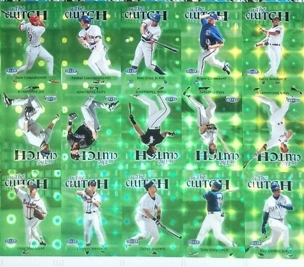 1998 Fleer Tradition - IN THE CLUTCH - Complete 15-card Insert Set Baseball cards value