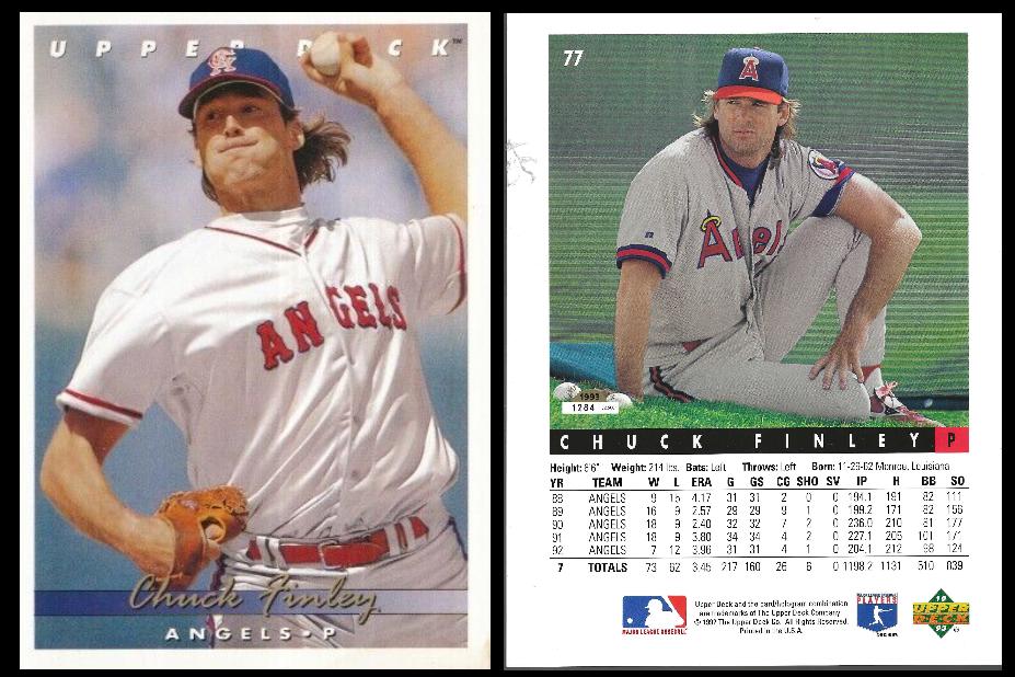Chuck Finley - JUMBO - 1993 Upper Deck #77 - Lot of (250) [#d/2500](Angels) Baseball cards value