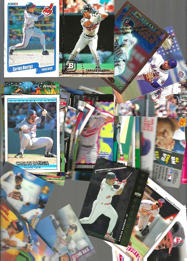 Carlos Baerga COLLECTION - Lot of (109) different !!! Baseball cards value