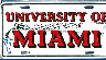  Jim Otto 'OO' - AUTOGRAPHED University of Miami Hurricanes License Plate