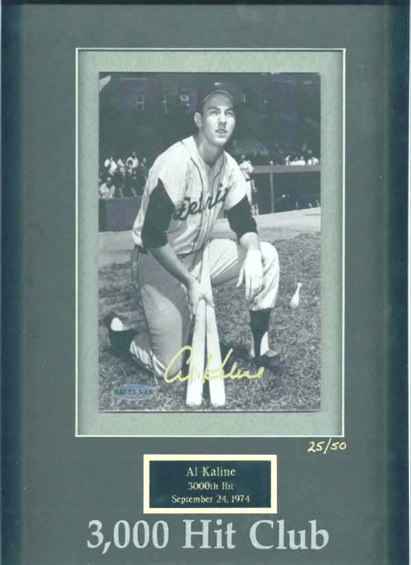  Al Kaline - UDA LIMITED EDITION Autographed 3,000 Hit Club photo Baseball cards value