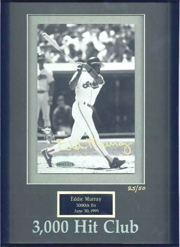  Eddie Murray - UDA LIMITED EDITION Autographed 3,000 Hit Club photo Baseball cards value
