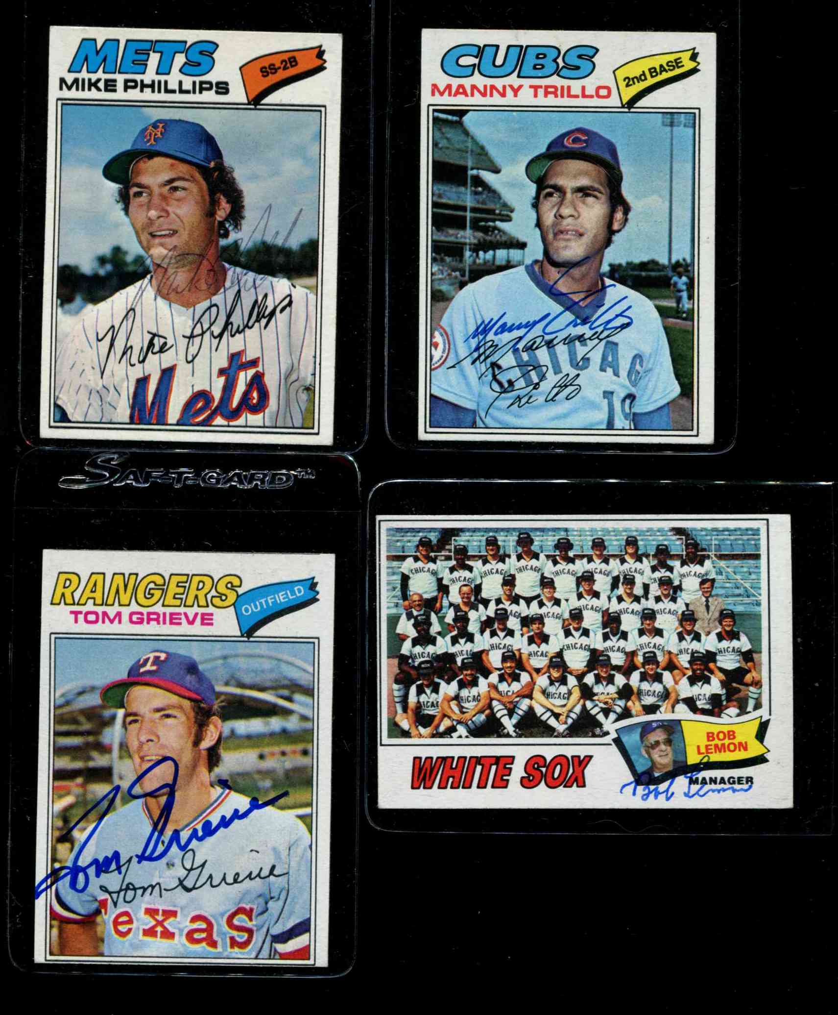 AUTOGRAPHED: 1977 Topps #418 BOB LEMON White Sox TEAM card w/PSA/DNA LOA Baseball cards value