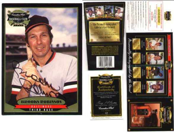 Brooks Robinson - 1996 Canadian Club AUTOGRAPH (Orioles) Baseball cards value