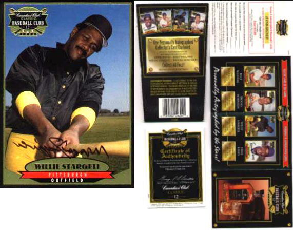  Willie Stargell - 1996 Canadian Club AUTOGRAPH (Pirates Hall-of-Famer) Baseball cards value