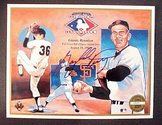  Gaylord Perry - Autographed 1991 Upper Deck Commerative Sheet (Giants) Baseball cards value