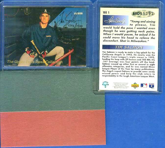 Tim Salmon - UDA AUTOGRAPHED - 1993 Upper Deck SP (Angels) Baseball cards value