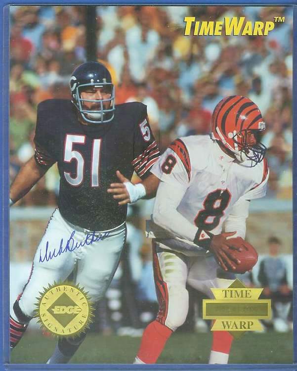  Dick Butkus - AUTOGRAPHED LIMITED EDITION 8x10 1995 TIME WARP w/Jeff Blake Baseball cards value