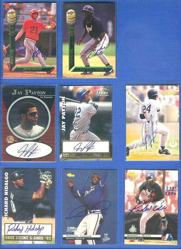  Jay Payton - 1996 Vision Signings SILVER AUTOGRAPH [#/365] (Mets) Baseball cards value