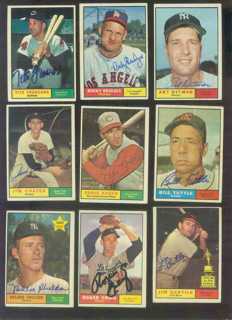 1961 Topps AUTOGRAPHED #543 Roger Craig SCARCE HIGH #.w/PSA/DNA LOA Baseball cards value