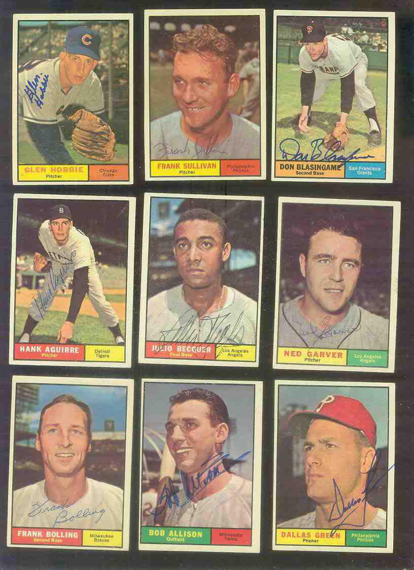 1961 Topps AUTOGRAPHED #355 Bob Allison w/PSA/DNA LOA (Twins,deceased) Baseball cards value