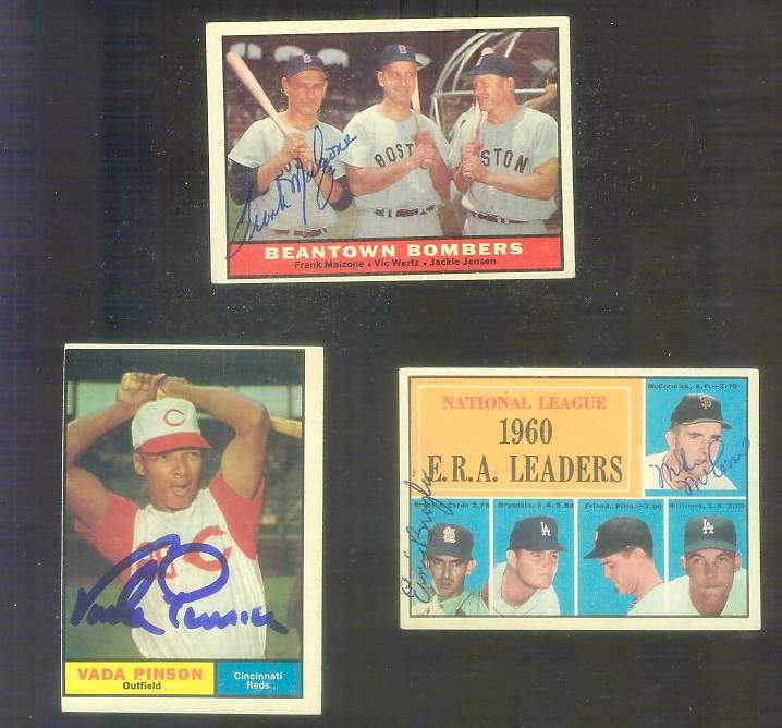 1961 Topps AUTOGRAPHED #173 Frank Malzone 'Beantown Bombers' w/PSA/DNA LOA Baseball cards value
