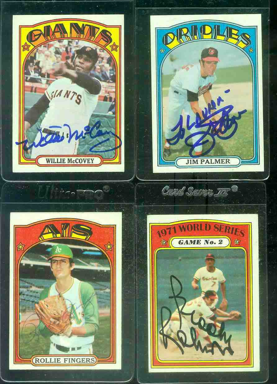 AUTOGRAPHED: 1972 Topps #241 Rollie Fingers w/PSA/DNA Auction LOA (A's) Baseball cards value