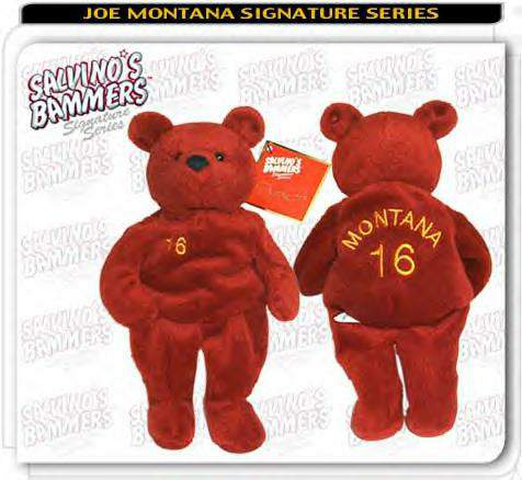  Joe Montana - AUTOGRAPHED Limited Edition Salvino Bear PRESS PROOF !!! Baseball cards value