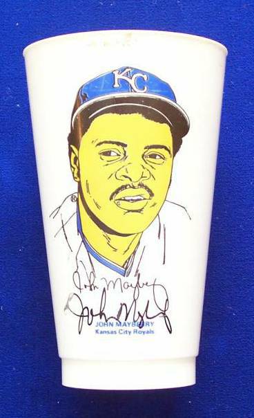  John Mayberry - AUTOGRAPHED Slurpee's Cup (Royals) Baseball cards value