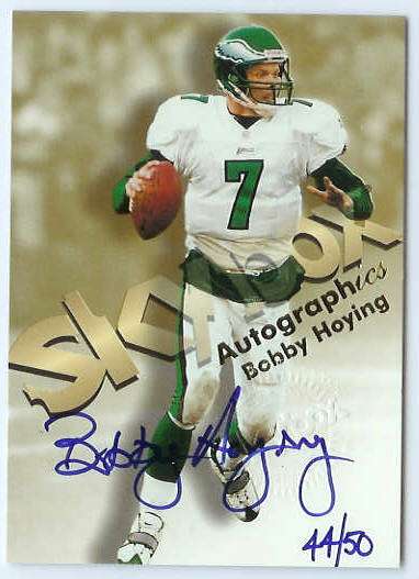  Bobby Hoying - 1998 SkyBox Premium 'Autographics' BLUE AUTOGRAPH Baseball cards value