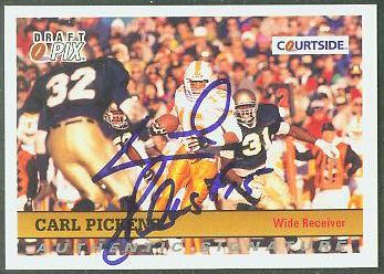  Carl Pickens - 1992 Courtside #29 ROOKIE AUTOGRAPHED Baseball cards value