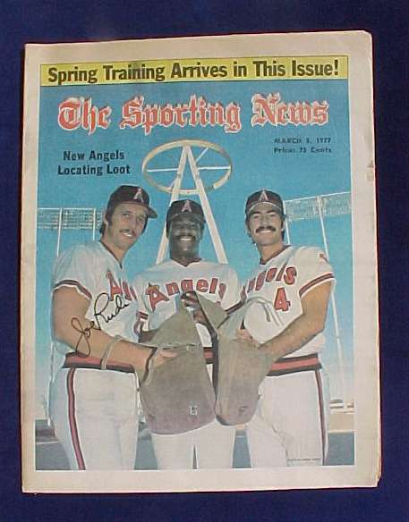  Joe Rudi - AUTOGRAPHED SPORTING NEWS (March 5,1977) (Angles) Baseball cards value
