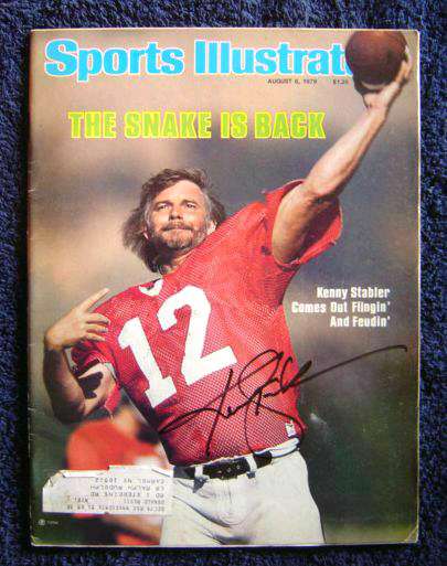  Kenny Stabler - 1979 Sports Illustrated AUTOGRAPHED (above lab) (deceased) Baseball cards value