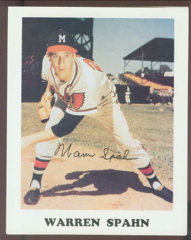  Warren Spahn - Autographed 8x10 (Braves,deceased Hall-of-Famer) Baseball cards value